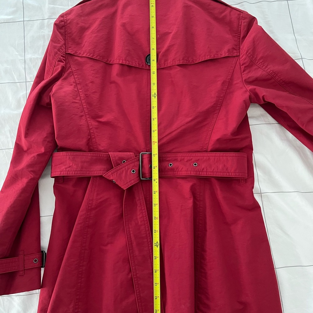 Burberry Brit Red Trench Coat - Picture 15 of 16